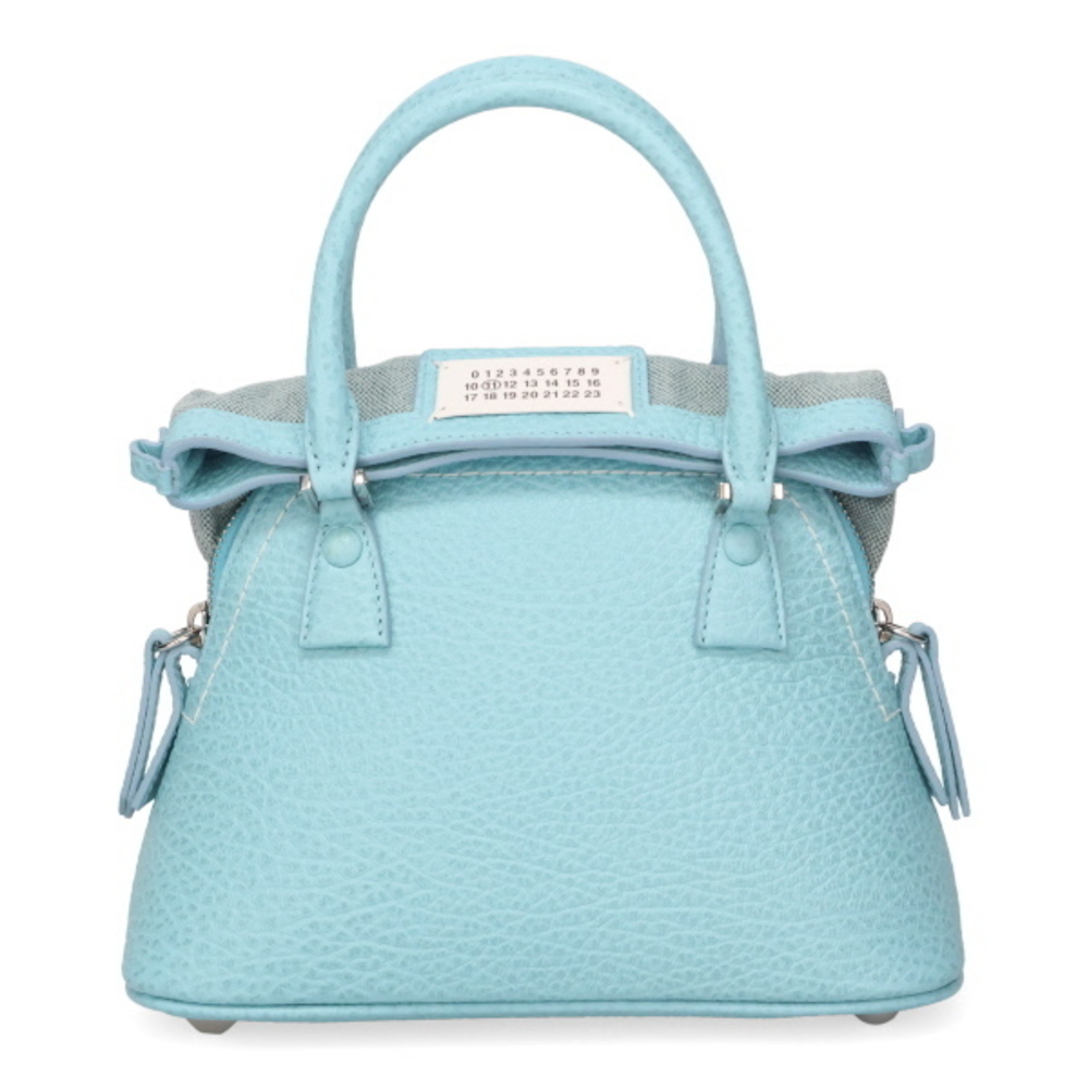 Maison Margiela 5AC Micro Grainy Leather Handbag Aqua Blue